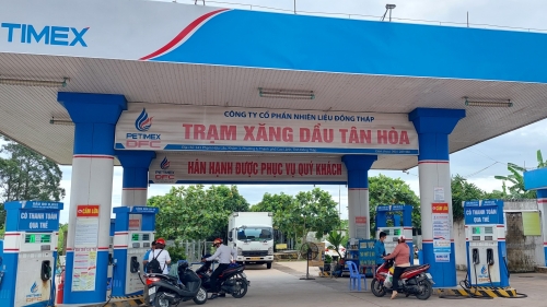 Đồng Tháp: Trạm sạc VinFast - Cửa hàng xăng dầu DFC Tân Hòa